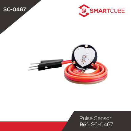 Capteur de rythme cardiaque - Pulse Sensor Amped - Boutique Semageek