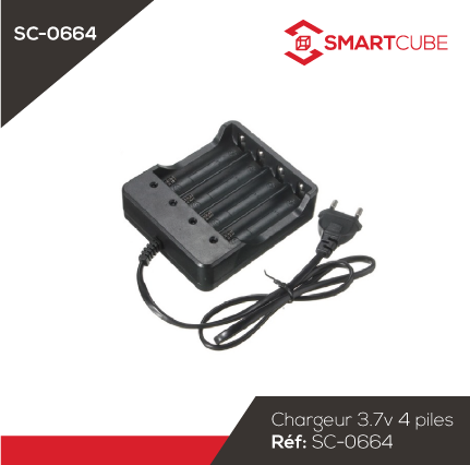 Chargeur 3.7v 4 piles