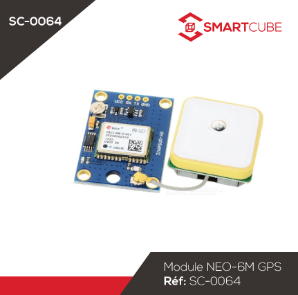 Module GPS Carte GPS NEO-7M Compatible avec Divers modules de Commande de vol avec antenne directionnelle en céramique 