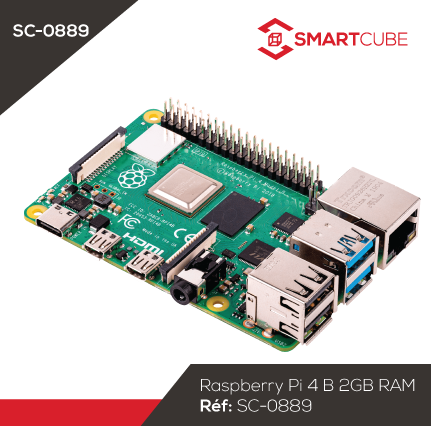 Raspberry Pi 4 B 2GB RAM – SMART CUBE
