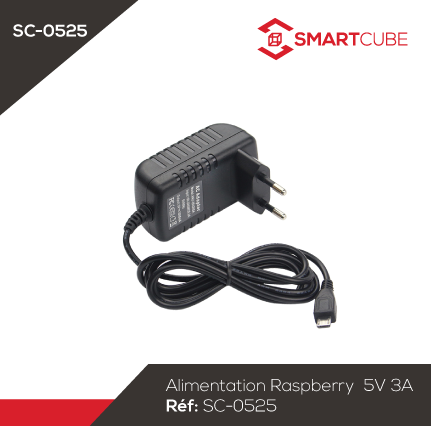 Alimentation Raspberry Pi3 5V 3A – SMART CUBE