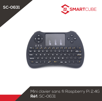 Mini clavier sans fil Raspberry Pi 2.4G – SMART CUBE